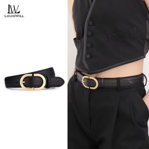 LouisWill Womens Belts Elegant Belt Soft PU Belt Casual Belt Needle Buckle Design Adjustable Girls Ladies Belt Fashion Long Straps Waistbands Dress Coat Alloy Buckle Decorations