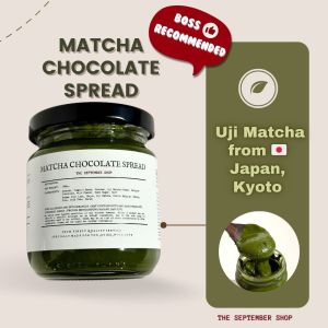Matcha Chocolate Spread Kyoto Uji Matcha spread Bread butter Low carb Low Calories Healthy Spread The September Shop