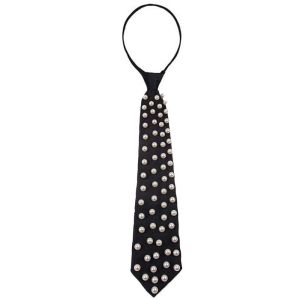 GENENIC Black Pearls Tie Tassels Korean Style Hand-beaded Long Necktie Elegant Choker Decoration Shirt Tie Women