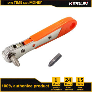 KIPRUN Multifunctional Bidirectional Ratchet Screwdriver Hexagon Ratchet Spanner Right Angle Wrench Screwdriver Bits Tools