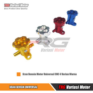 Kran Bensin Motor Universal TRG CNC Bahan Alumunium 4 Varian Warna Kran Bensin Tiger RX King Megapro GL