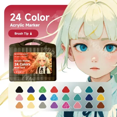 12/24/36/48/60/72/96/120 Colors Dual-Tip Acrylic Marker Pen Set Double Head Acrylic Pens