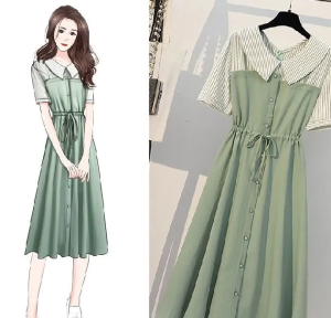 Cocoepps 2023 mùa hè mới sọc khâu lỏng lẻo của phụ nữ