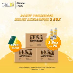 POLKI - POLKI PEMBERSIH SERBAGUNA 3 DUS  Cairan Pembersih Panci Dan Alat Dapur