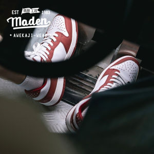 MADEN รองเท้าแฟชั่นส้นตึกสำหรับผู้ชายรองเท้าบอร์ดซีรีส์แฟชั่นรองเท้าบุรุษ2024ฤดูใบไม้ร่วงพื้นหนารองเท้ากีฬาและพักผ่อนอเนกประสงค์ย้อนยุครองเท้าอินเทรนด์