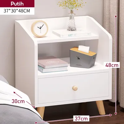 (Surabaya)Meja Samping Tempat Tidur Kamar Toko lemari Meja Samping Tempat Tidur Design Modern Storage