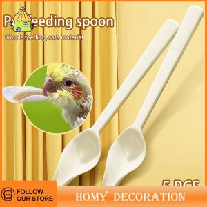 🎄【Special price】🎄Shao 5ชิ้นช้อนป้อนอาหารสำหรับนกแก้วลูกไก่พลาสติกทนอุณหภูมิสูงช้อนป้อนนมด้วยมือเลี้ยงนกแก้วนกเล็ก