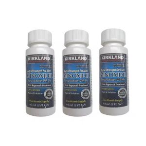 Kirkland Minoxidil 5% Hair Regrowth Treatment for Men Extra Strength Scalp Solution 6 x 60ml 360ml Hair Loss Support