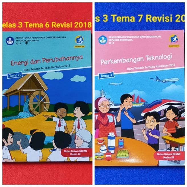 Buku Tematik Kelas 3 SD Tema 6 dan 7 Revisi 2018 | Lazada Indonesia