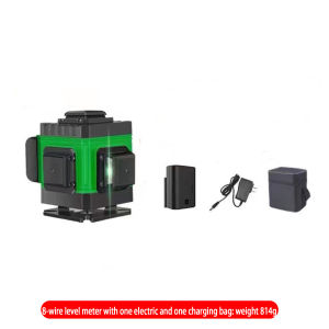 Auto Measurement Tool Line Laser Level Green Light Self-Leveling 360° Rotary Cross 3D 4D