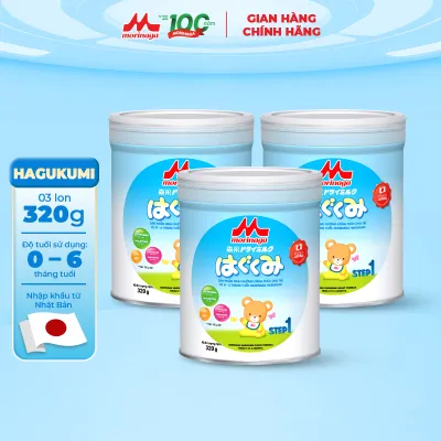 Sữa Morinaga Hagukumi 320g Nhật Bản – Lactoferrin Tăng Cường Đề Kháng Hỗ Trợ Tiêu Hóa DHA Canxi D3 Hỗ Trợ Tiêu Hóa Cho Bé 0–6 Tháng