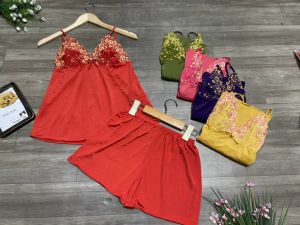 [FREESHIP MAX] Set bộ mặc nhà Đồ ngủ thun lạnh tay ngắn quần đùi Freesize dưới 58kg tùy chiều cao