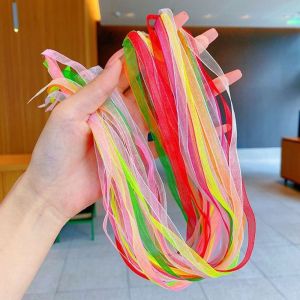 BAIXL Soft Invisible Straight Women Party Rope Strands Cute Children Kids Styling Hair Accessories Girl DIY Ponytail Mix Colorful Hair Braids Hair Ribbons African Braid