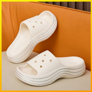 Sandal jelly fuji wedges wanita terbaru 2023 murah Sendal Baim crocs wanita kekinian korean style Sandal slop jibbitz karet wanita murah