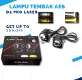Lampu Tembak D2 RACEPRO  MURAH Laser D2 Pro Laser 20 Watt Laser Output merk BULLAES Jual Sepasang. 