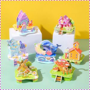 Assembled Toys Handmade Interactive Gaming Experience Assembled Card Vivid and Interesting