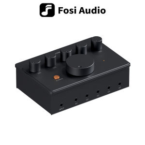 Fosi Audio PH05 5 Channel Headphone Amplifier Mini Desktop Amp with Audio Interface Podcast Monitor Supports 16-300 Ω with 12V