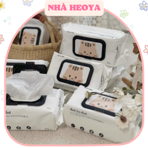 KHĂN GIẤY ƯỚT CAO CẤP 70 TỜ CHO BÉ TỪ SƠ SINH DOTTODOT HÀN QUỐC