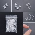 BECORATE 25 Pcs Plastic Hypoallergenic Anti-Allergy Transparent Ear Studs Needle Ear Piercing. 
