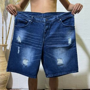 CELANA JEANS SOBEK PENDEK PRIA JUMBO OVERSIZE CELANA PENDEK DENIM BIG SIZE