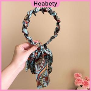 Heabety Ribbon Comb Headband Vintage Wave Headband With Floral Ribbon & Comb - Reversible High Crown Effect Hairband