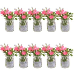 ที่วางคอนโซลกลางสีเขียวเรืองแสงของตกแต่งรูปแกะสลักขนาดเล็กแผงหน้าปัดรถยนต์เครื่องประดับดอกไม้กระถางขนาดเล็ก