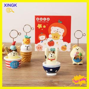 XINGK Summer Ice Cream Series Message Holder Office Desk Note Holder Cute Cartoon Photo Clip DIY Note Photo Stand Home Decoration