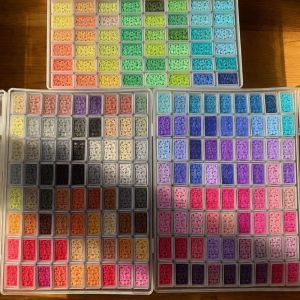 YTRYTWE Plastic Perler Beads Storage Box Transparent Rectangle Beads Storage Box Multi-functional Stackable  Storage Box for Home