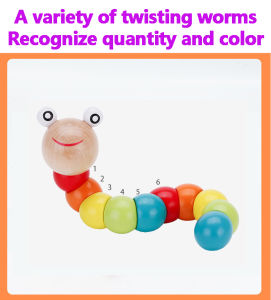 Baby Early Education Toys Mini Beaded Beads for Babies and Toddlers Montessori Building Block Set Pillar Knocking Qin Twist Worm puzzle gift