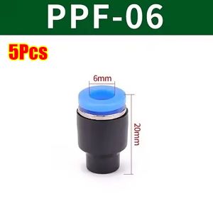 MERCUR 5Pcs PPF Pneumatic Connector Plastic 4/6/8/10/12/14/16mm Pipe Plug Air Hose Sealing Connector Pipe Fitting