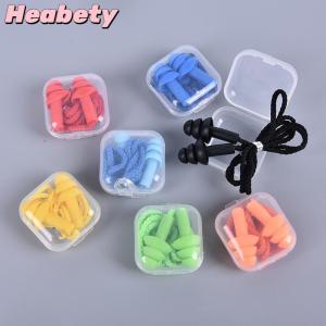 Heabety Silicone Ear Plugs Sleep Earplugs Noise Reduction Swimming Earplugs With Rope