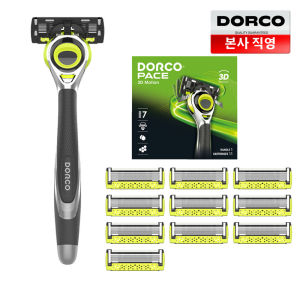 DORCO Pace 6 Pro 3D Motion Razor System - 1 Handle + 11 Cartridge Set