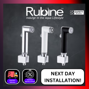 LOWEST INSTALLATION Rubine Round Flusso Bidet Spray Chrome/Black