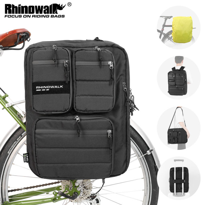 Rhinowalk Bicycle Pannier Bag 25L Large Capacity Bicycle Rear Seat Bag Side  Saddle Bag Cycling Bag With Rain Cover Multifunctional Cycling Outdoor