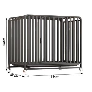 Mobile Upgraded Full Square Tube Dog Cage Large Sangkar Anjing Besar Pet Cage Indoor Dog House Large Space 狗笼
