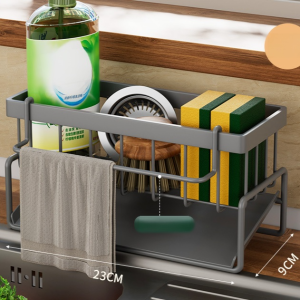 【ขายร้อน】ชั้นวางของอเนกประสงค์อ่างล้างจาน/ชั้นวางท่อระบายน้ำชั้นเก็บของ/ถอดออกได้ สแตนเลสทนทาน ชั้นวางของในครัว