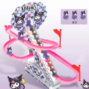 Small Duck Electronic Climbing Stairs Track Toy Light Musical Slide Track Coaster Toy