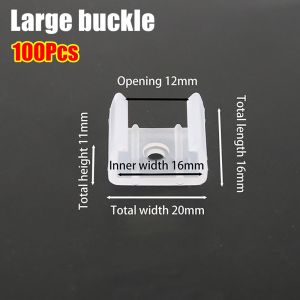NOBLELUX 100Pcs Lamp Holder Fitting LED Strip Fixed Clips 220V Flexible COB Plastic Light Mounting Buckle 5050/5730/2835 Wall Lamp Holder Connector For Fixing 2835 Neon Light