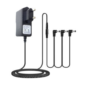 1 Pc Pedal Power Supply Adapter 9v DC 1A 1000ma Tip Negative 5 Way Daisy Chain Cables for Guitar Effect Pedals