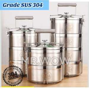 304 Stainless Steel Tiffin Carrier Insulated Lunch Box/mangkuk tingkat (double layer)