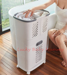 【Sorting Laundry】2/3 tier Laundry basket/space saving storage organizer/clothes rack / Rainbow