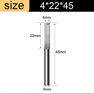 MIRELINA Solid Carbide Steel Milling Cutter 2 Flute 3.175 4mm Shank End Mill CNC Tool Straight Slot Mill Cutter Wood /MDF /Hard Wood/Acrylic/PVC