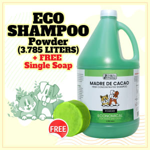 Anti Galis Kati Kamot Madre de Cacao High Concentrated Shampoo (Baby Powder Scent) 1 Gallon Free Madre de Cacao Round Soap 50g Anti Mange Anti-Fungal and Anti-Bacterial