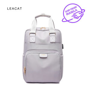 Leacat women backpack large capacity USB backpack 13.3 14 15.6 inch fashion waterproof laptop backpack