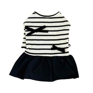 Girl Cats Dress Wedding Costume Apparel Princess T-Shirt Puppy Beach Dress Striped Holiday Party Costumes