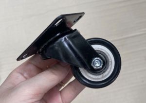 BÁNH XE ĐEN VIỀN TRẮNG 4CM 5CM 6CM LOẠI TỐT- CÓ KHOÁ CHỐNG TRƯỢT XOAY