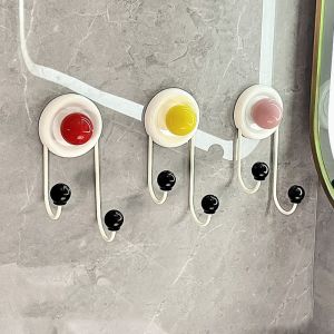 RBJ4 3Pcs Wall Hanging Household Hang Hooks  Traceless Towel/Coat Hooks Creative Self-adhesive Punch Free Wall Hooks Door Entrance