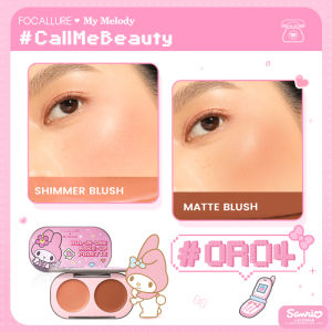 FOCALLURE X Sanrio #CallMeBeauty Blur-buttery Duo Facial Palette Blush Contour Cream Naturally