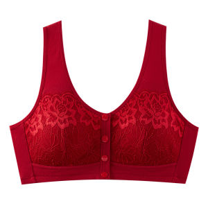 Front open buckle lace thin section undershirt bra