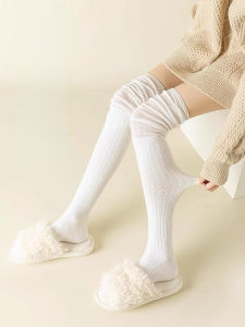 Nadines ถุงเท้ายาวเหนือ เข่าเย็บปะติดปะต่อแฟชั่น ถุงเท้าสูง JK ญี่ปุ่น ผ้าฝ้ายแท้ สวมสบาย คุณปลอดภัย ส่งจากประเทศไทย